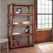 Millwood Pines Stines Etagere Bookcase Wood in Brown/Red | 71 H x 42 W x 15 D in | Wayfair 898210281A0C4F27A3379AFDDB757CD8