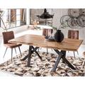 SIT Tops & Tables Esstisch Massivholz Poseidon 5,6 cm / 180x100 cm / Eisen antikschwarz