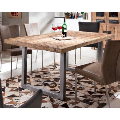 SIT Tops & Tables Esstisch Massivholz Teak 240x100 cm / Eisen antikbraun