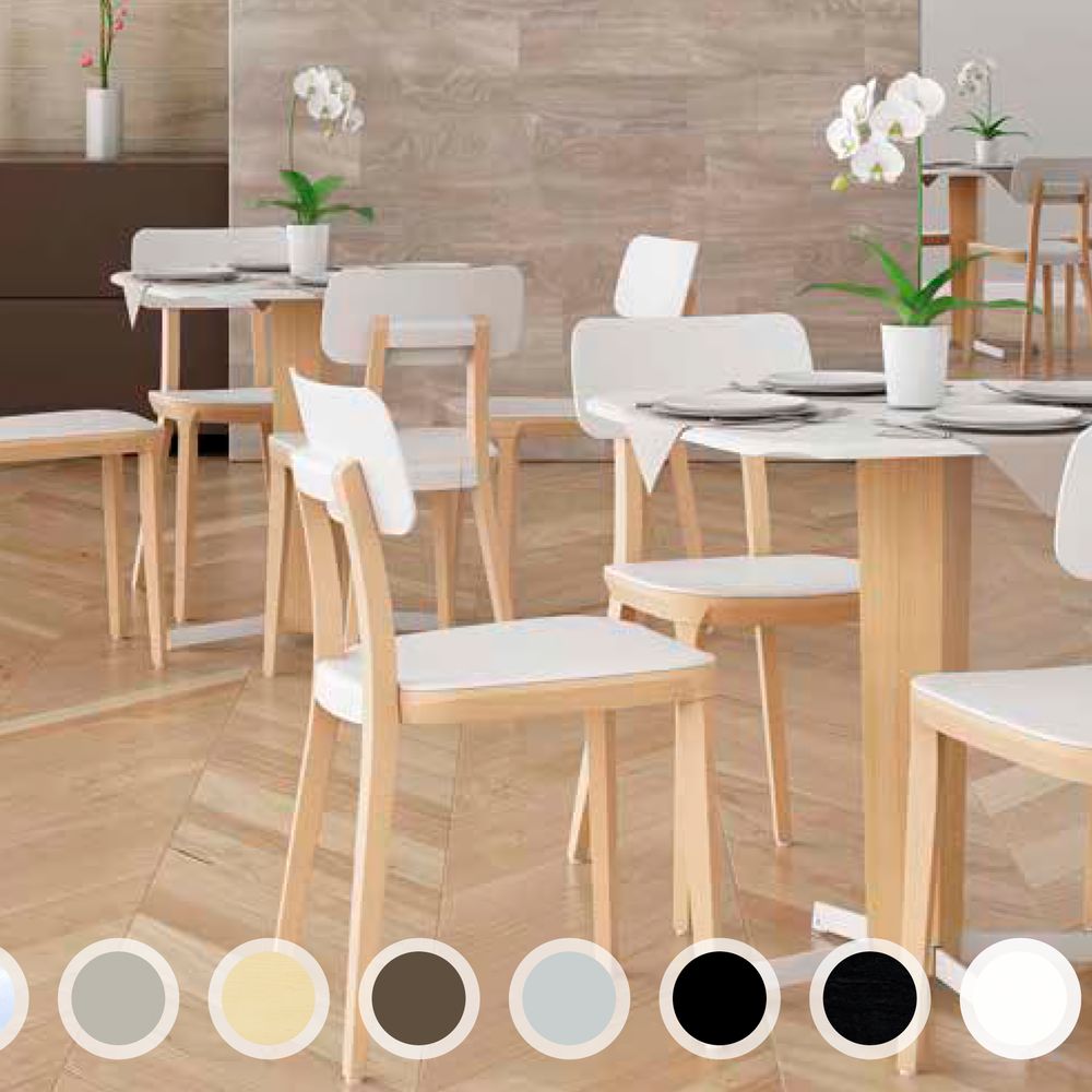 infiniti »PORTA VENEZIA« Designer-Stuhl FGLP06G Weiss lackiert / S01 Schwarz Image