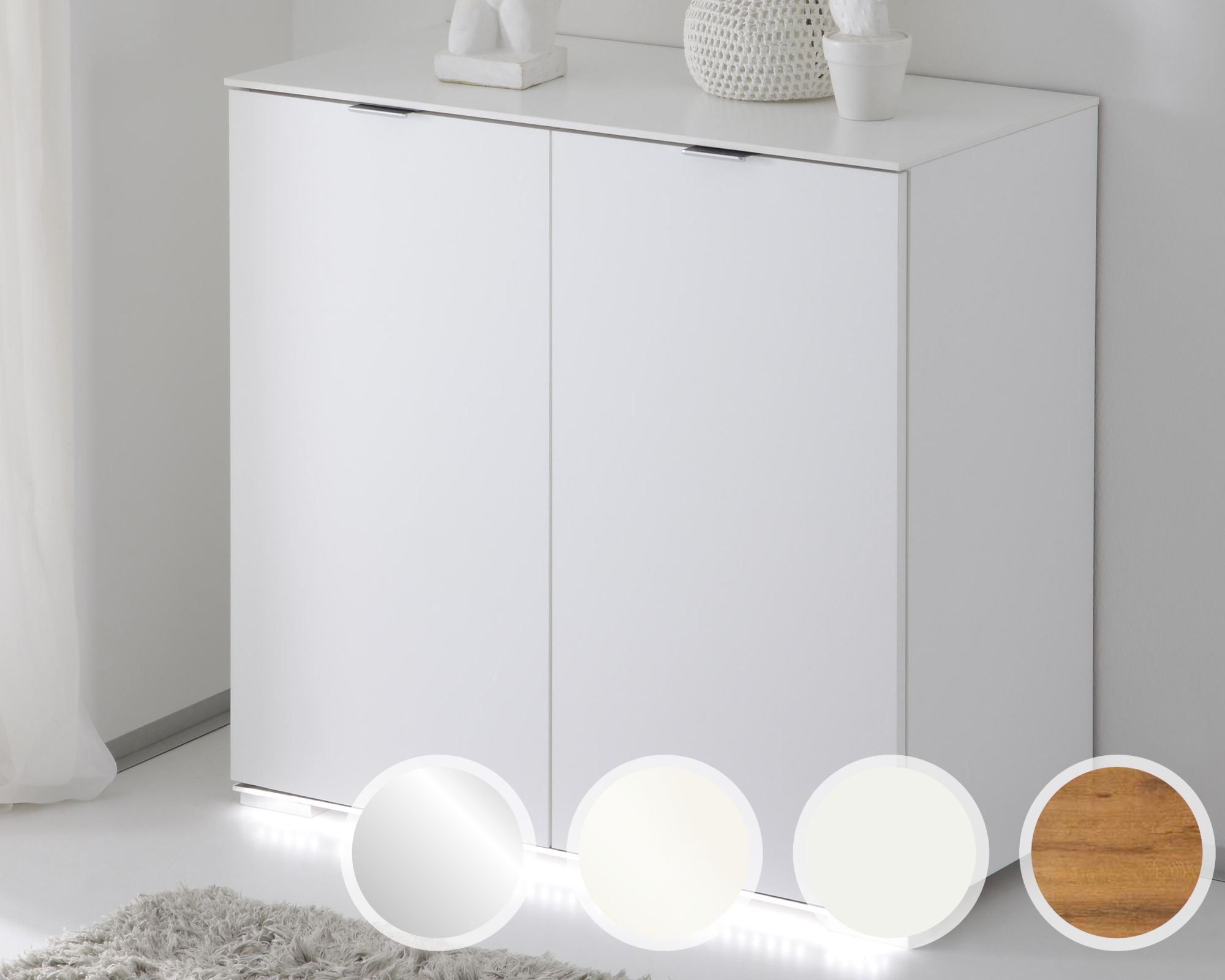 Staud »Sonate« Kommode TK Weiss / Alpinweissglas / Weiss Image