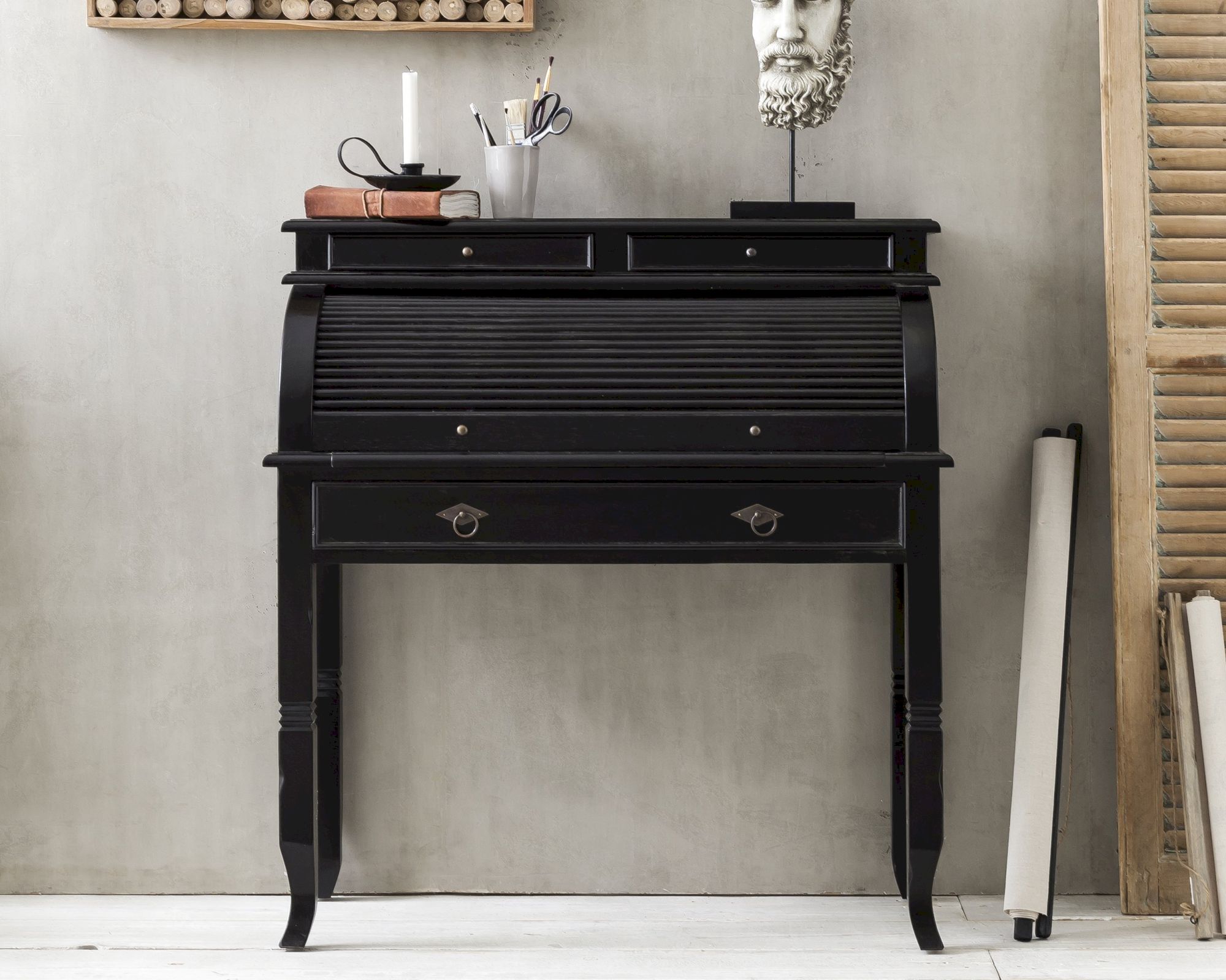 SIT »Samba« Sekretär - breit Antik Akazie massiv 9840-30