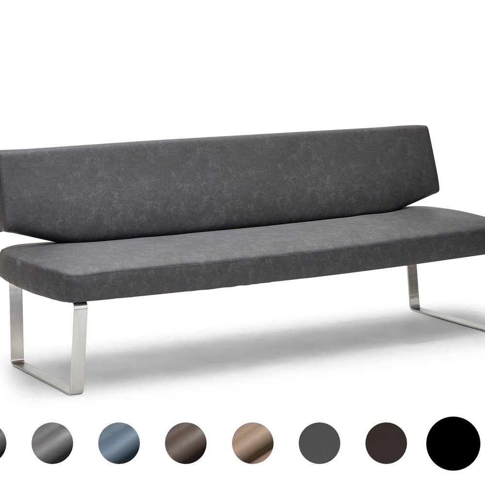 Schösswender »Ontario« 100 Polsterbank Variante C 162 cm / Echtleder MDR 70386 grau Image