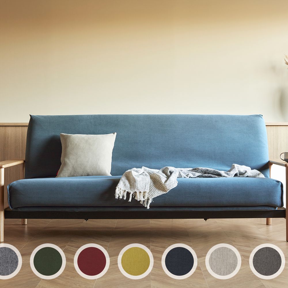 Innovation Balder Multifunktionales Klappsofa 140x200 cm / 528 Blau / Classic / mit Bezug