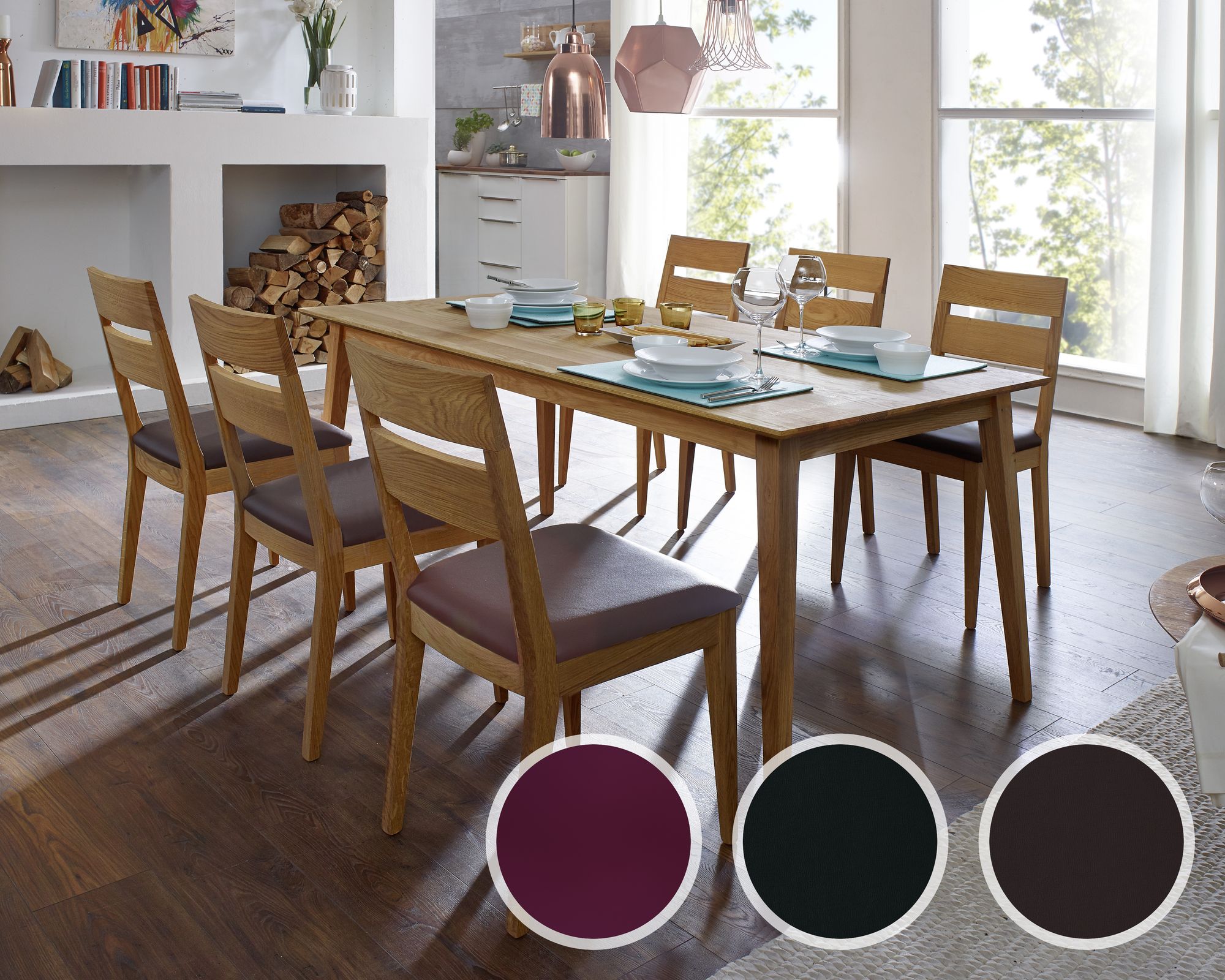 Schösswender »Filippa« Wildeiche Massivholz Essgruppe I ohne Polster