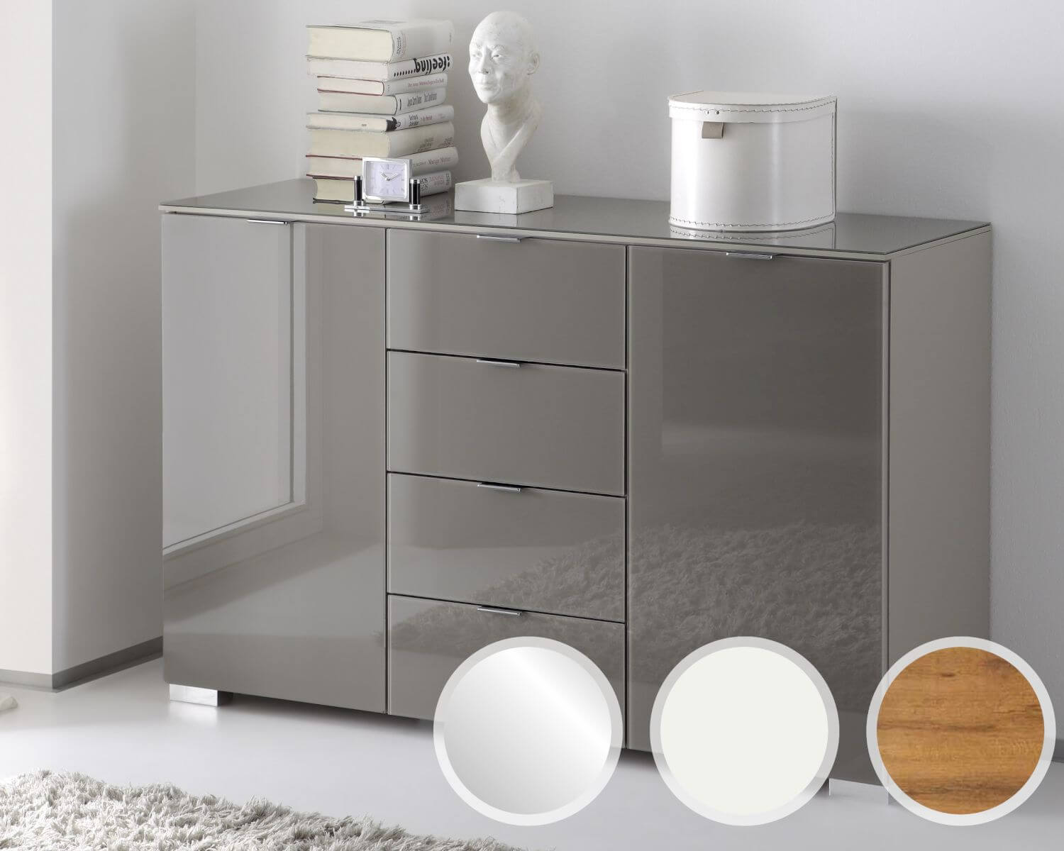 Staud »Sonate« Kombikommmode Weiss / Spiegel / Weiss Image