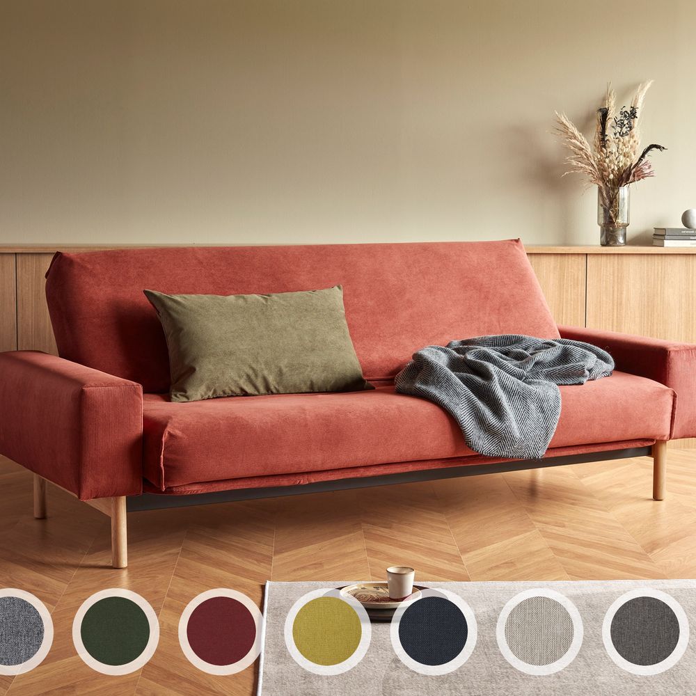 Innovation Mimer Multifunktionales Klappsofa 140x200 cm / 528 Blau / Classic / mit Bezug