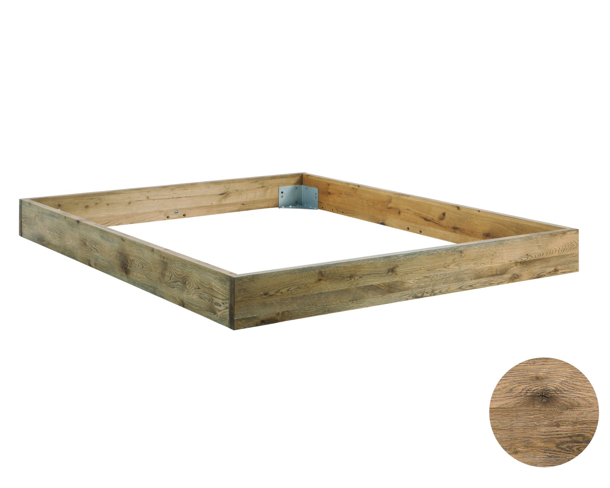 Hasena Oak-Vintage Bettrahmen Cadro 18 Wildeiche 90x200 cm / Wildeiche vintage natur, geölt