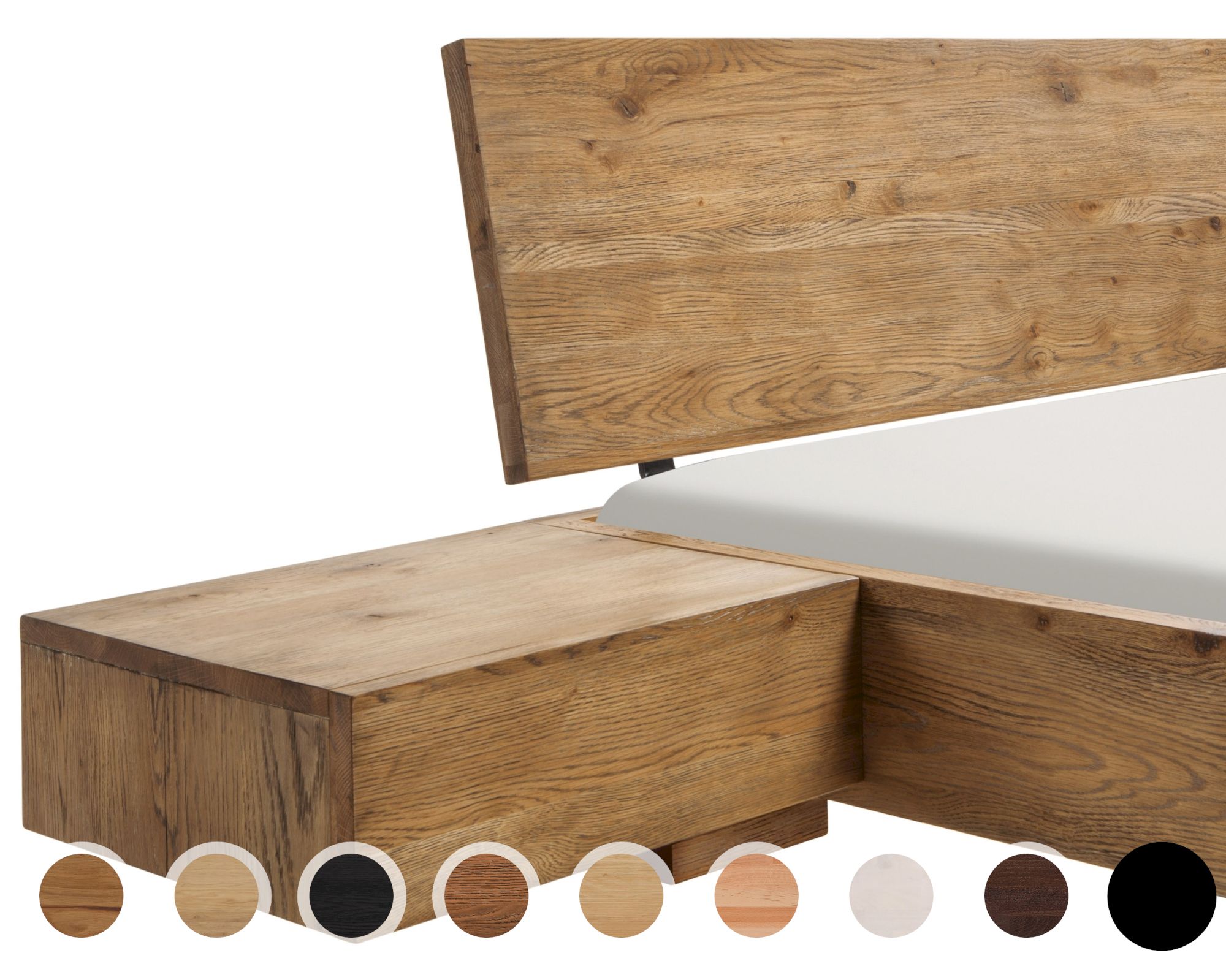 Hasena Nachttisch Caja Buche weiss deckend