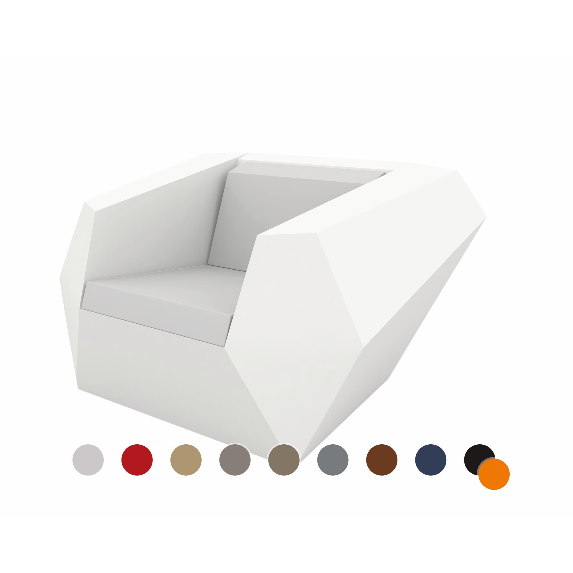 Vondom »FAZ« Outdoor Lounge Sessel Basic Matt / Steel