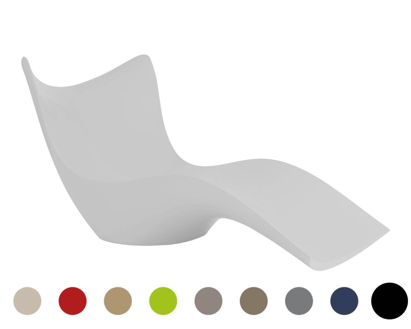 Vondom »SURF« Outdoor Liege Lackiert Hochglanz / Beige