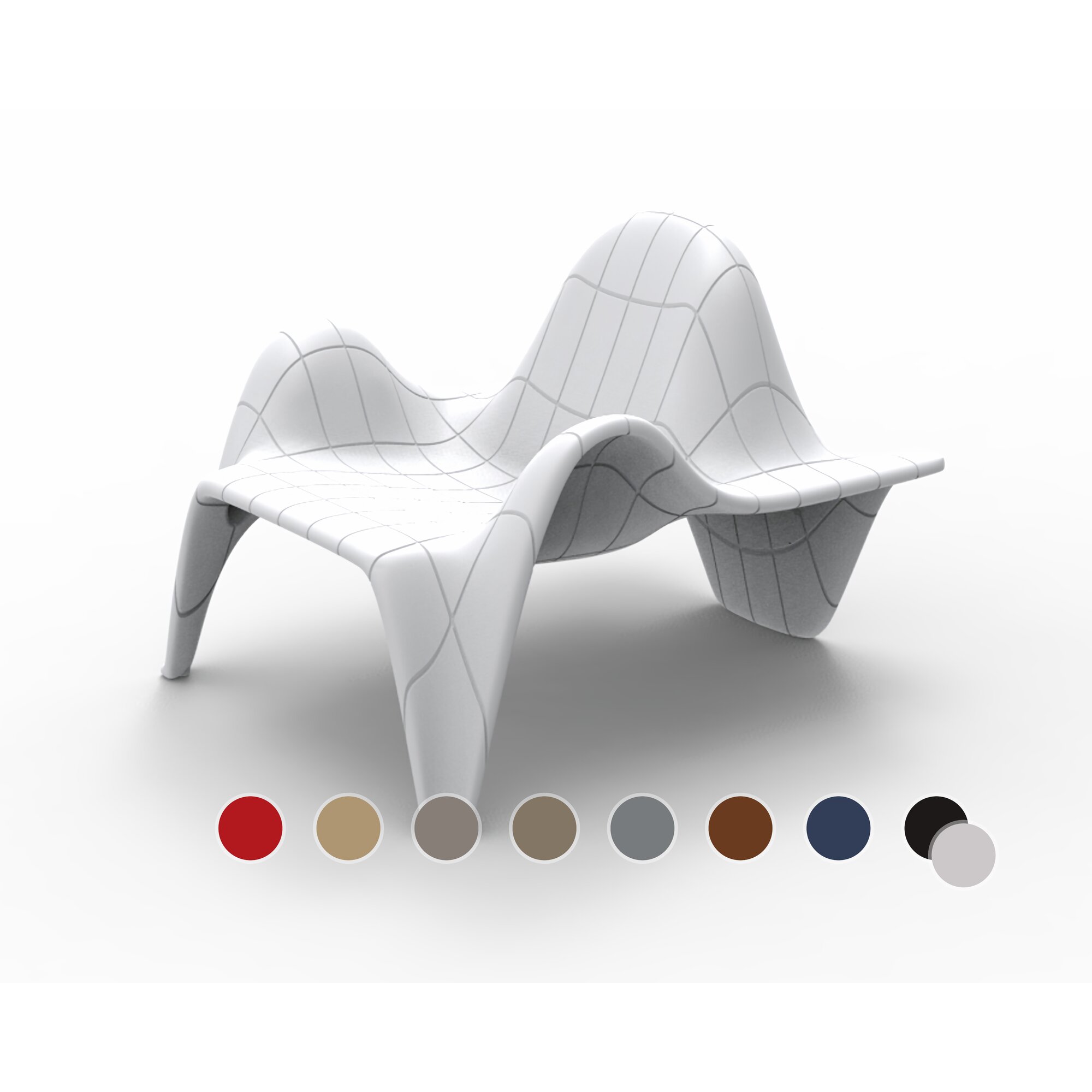 Vondom »F3« Outdoor Sessel Bicolor / White/Steel