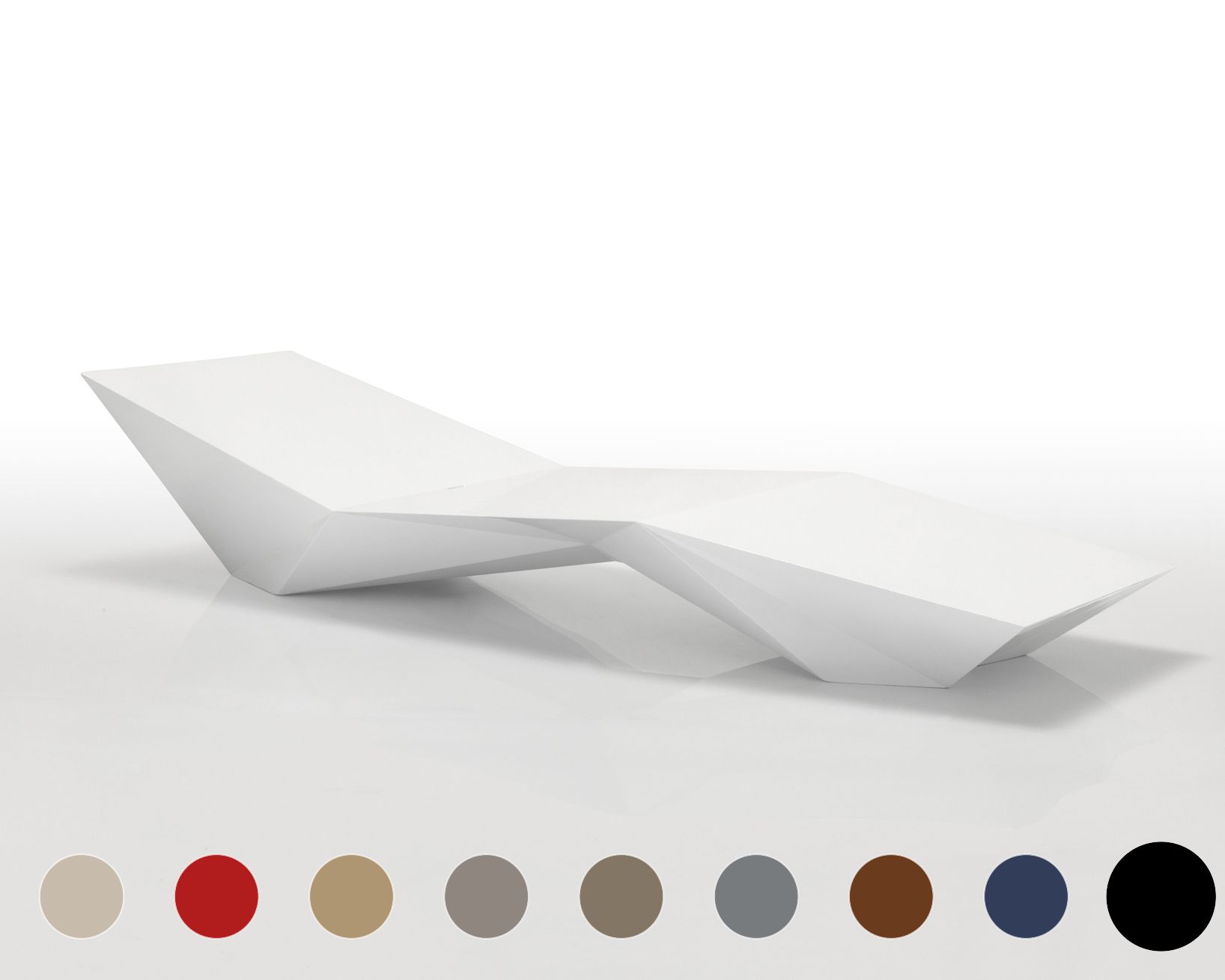 Vondom »FAZ« Outdoor Sonnenliege I Lackiert Hochglanz / Champagne