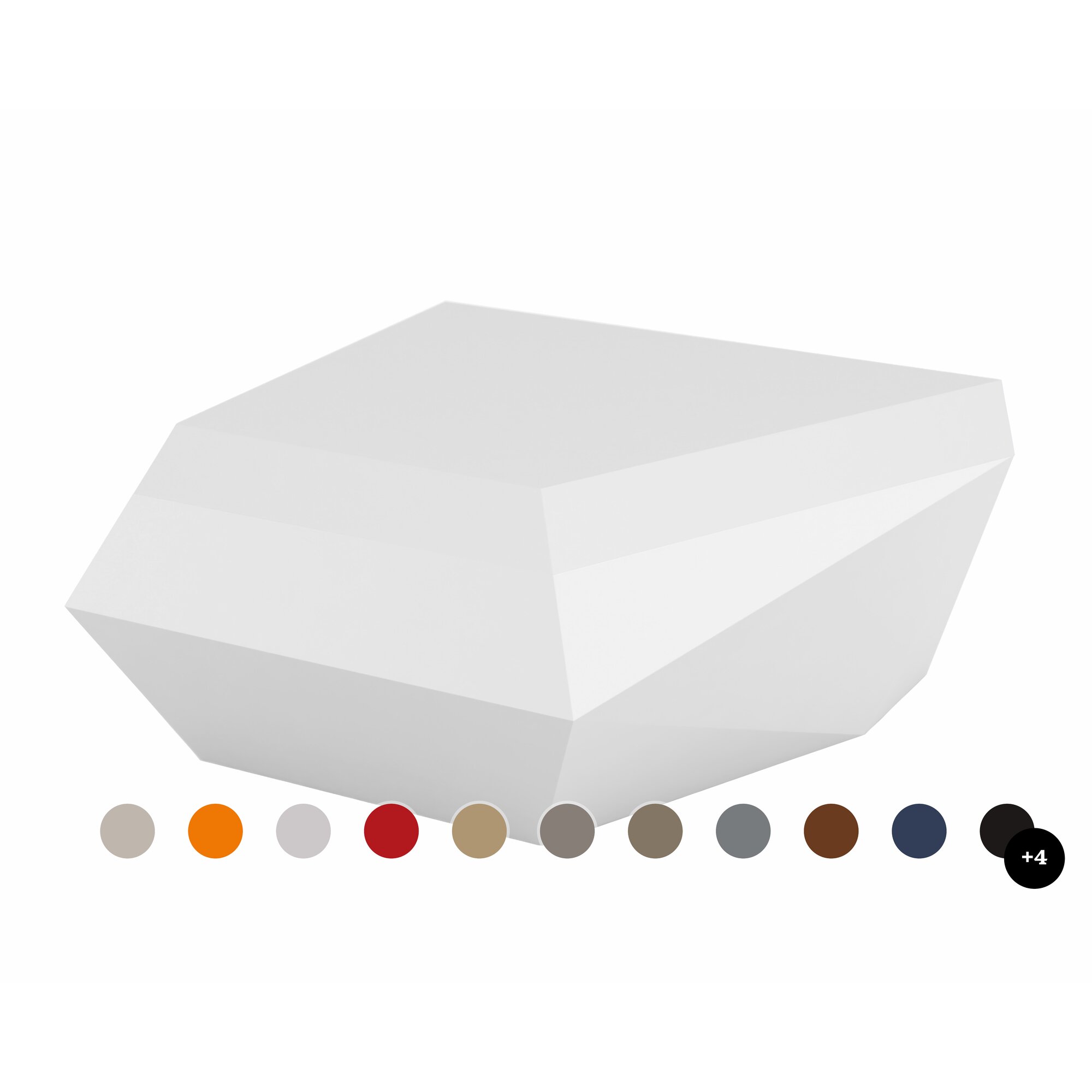 Vondom »FAZ« Outdoor Lounge-Hocker Basic matt / Steel