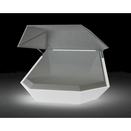 Vondom »FAZ« Outdoor Daybed inkl. Sonnenblende & LED-Beleuchtung Ecru / LED Weiss / Mit Soundsystem
