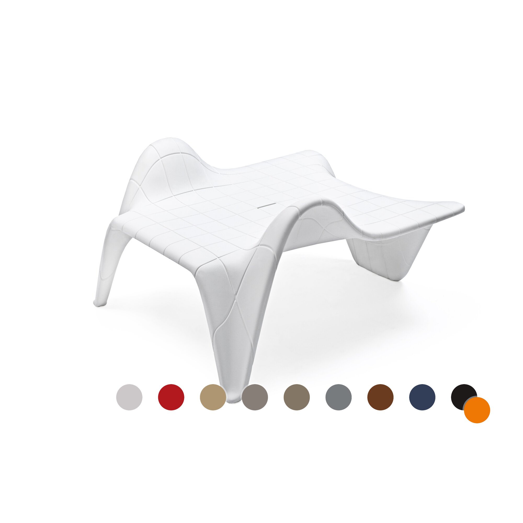Vondom »F3« Outdoor Beistelltisch Bicolor / White/Red