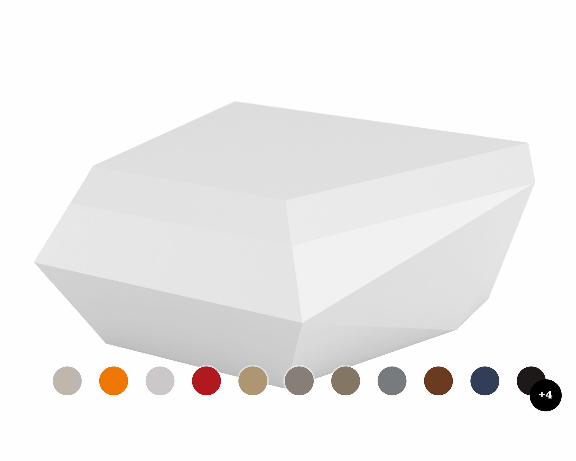 Vondom »FAZ« Outdoor Lounge-Hocker Basic matt / Red