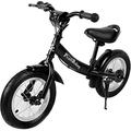 Spielwerk® Children's Balance Bike 2-5 Yrs | Lightweight Learning Training Bicycle | 12' Pneumatic Tyres | Drum Brake Rubber Grips | Height-Adjustable Saddle | Pirate Riding Black