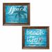 Highland Dunes Beach Life Collection 2-Piece Vignette Framed Wall Art for Home Wall Decor by Cindy Jacobs in Blue/White | 1.5 D in | Wayfair