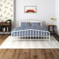 Novogratz Bushwick Metal Platform Bed Metal in White | 42 H x 78 W x 82.5 D in | Wayfair 4044149N