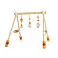 BIECO Game trapezoidal First Gym Wood -Spielbogen of Wood, with Figures rattles and Balls, from Birth, Multicolored, Safe, ArtN 23000004