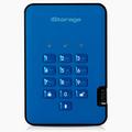 iStorage diskAshur2 HDD 5TB Blue - Secure portable hard drive - Password protected - Dust & water resistant - Hardware Encryption