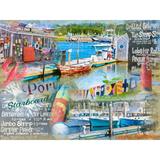 Highland Dunes Sandford 'Port and Starboard - Dennis' Cape Cod by Graffitee Studios Graphic Art on Wrapped Canvas Canvas | Wayfair