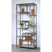 17 Stories Tall Geometric Bookcase in Black/Brown/Gray | 82 H x 35 W x 17.5 D in | Wayfair 8C12347FAE1D47DFACCA5D37A76BC237