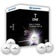 Donic-Schildkröt T-One Table Tennis Balls, for Training, Poly 40+ Quality, 120 Pieces in a Box, White, 608522