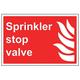 vsafety 13033ba-s "Sprinkler Stop Ventil" Sign, Landschaft, 300 mm x 200 mm (3 Stück)