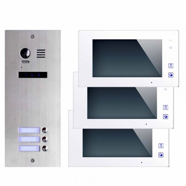 ES3+ DT47W Türsprechanlage 3-Familienhaus 2Draht