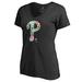 Women's Fanatics Branded Black Philadelphia Phillies Lovely V-Neck T-Shirt