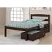 Goddard Solid Wood Platform Bed by Harriet Bee kids Wood in Black/Brown | 35 H x 41 W x 74 D in | Wayfair 50D404DFC9334671B79B15DD89825A14