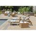 Rosecliff Heights Earls Reclining Teak Chaise Lounge Wood in Gray | 34.5 H x 29 W x 79 D in | Outdoor Furniture | Wayfair