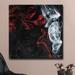 Wrought Studio™ 'Glitzy Mist VI' Graphic Art on Wrapped Canvas by Tristan Scott Canvas in Black/Red | 20 H x 20 W x 1.5 D in | Wayfair