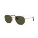 Ray-Ban Unisex Rb 3548n Sonnenbrille, Gold (Gestell: Gold,Gläser: grün 001), Small (Herstellergröße: 48)