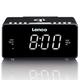 Lenco Radiowecker CR-550 mit 2 Weckzeiten 12 Zoll LED Display dimmbar Sleep-Timer Schlummerfunktion USB-und Wireless Lader Schwarz