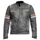 Fashion_First Cafe Racer Retro Vintage Motorcycle Black Distressed Leather Jacket, 3XL