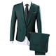 Green Groomsmen Suit Slim Fit Men Suits 3 Pieces Wedding Suits for Men Green 40 Chest / 34 Waist