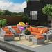 Wade Logan® Castelli 7 Piece Wicker Rattan Sofa Seating Group w/ Sunbrella Cushions Synthetic Wicker/All - Weather Wicker/Wicker/Rattan | Outdoor Furniture | Wayfair