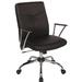 Wrought Studio™ Freshford Ergonomic Task Chair Upholstered, Leather in Gray | 34.75 H x 25.25 W x 26.5 D in | Wayfair