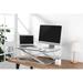Symple Stuff Height Adjustable Standing Desk Converter Wood/Metal in Brown/Gray | 31.3 W x 22 D in | Wayfair 8F101CF561AF4DF49DF296F81236DD00
