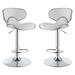 Orren Ellis Hermínio Scooped Adjustable Height Swivel Bar Stool Upholstered/Metal in White | 18 W x 20.75 D in | Wayfair