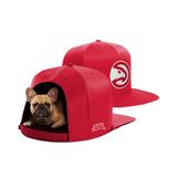 Red Atlanta Hawks Medium Pet Nap Cap Dog Bed