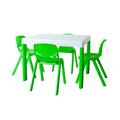 Ergos pkergos020362 Paket 1 Tisch und 4 Stühle, Alter 4 bis 6, Größe 2, hellgrün