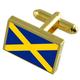 Mercia County England Gold Flag Cufflinks Engraved Box