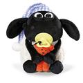 Nici 41470 The Sheep Shaun das Schaf Kuscheltier Timmy mit kleinem Bär, Schnuller und Schlafmütze, 25 cm, Farbe: Weiß/Schwarz