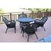 August Grove® Mangum Round 4 - Person 44.5" Long Outdoor Dining Set w/ Cushions in Black | 29.5 H x 44.5 W x 44.5 D in | Wayfair