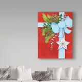 Trademark Fine Art 'Barn Star Gift' Graphic Art Print on Wrapped Canvas in Blue/Green/Red | 19 H x 14 W x 2 D in | Wayfair ALI33614-C1419GG