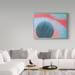 Trademark Fine Art 'Untitled Acrylic Painting Print on Wrapped Canvas in Blue/Gray/Red | 14 H x 19 W x 2 D in | Wayfair BL01728-C1419GG